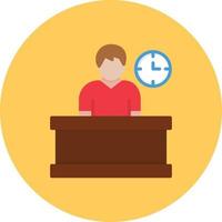 Information Desk Flat Circle Multicolor vector