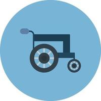 Wheelchair Flat Circle Multicolor vector