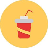 Soft Drink Flat Circle Multicolor vector