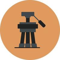 Tripod Flat Circle Multicolor vector