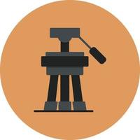 Tripod Flat Circle Multicolor vector