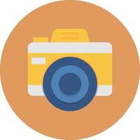 Photo Camera Flat Circle Multicolor vector