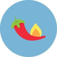 pimiento plano circulo multicolor vector