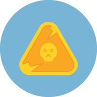 Danger Flat Circle Multicolor vector