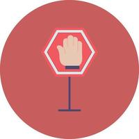 Stop Flat Circle Multicolor vector