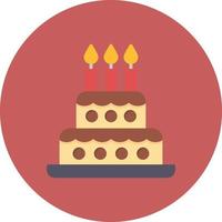 Cake Flat Circle Multicolor vector