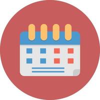 Calendar Flat Circle Multicolor vector