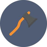 Axe Flat Circle Multicolor vector