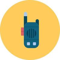 Walkie Talkie Flat Circle Multicolor vector