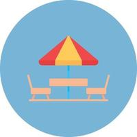 Terrace Flat Circle Multicolor vector