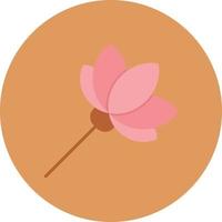 Lotus Flat Circle Multicolor vector