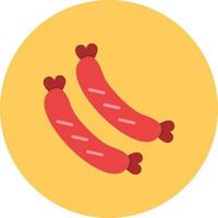 Sausage Flat Circle Multicolor vector