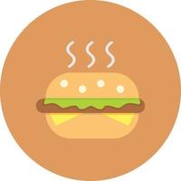 Burger Flat Circle Multicolor vector