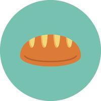 Bread Flat Circle Multicolor vector