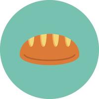 Bread Flat Circle Multicolor vector