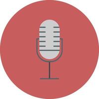 Microphone Flat Circle Multicolor vector