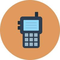 Walkie Talkie Flat Circle Multicolor vector