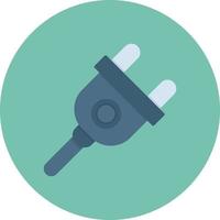 Plug Flat Circle Multicolor vector