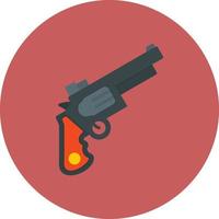 Pistol Flat Circle Multicolor vector