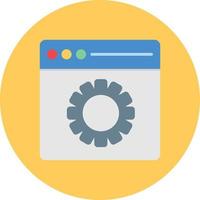 Browser Flat Circle Multicolor vector