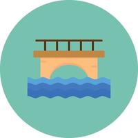 Bridge Flat Circle Multicolor vector