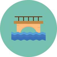 Bridge Flat Circle Multicolor vector