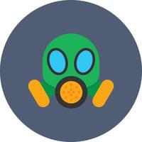 Gas Mask Flat Circle Multicolor vector