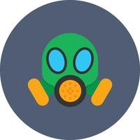 Gas Mask Flat Circle Multicolor vector