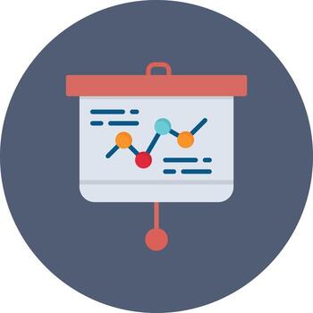 Data Analysis Flat Circle Multicolor vector