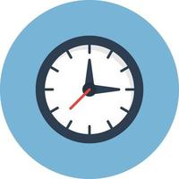 Clock Flat Circle Multicolor vector