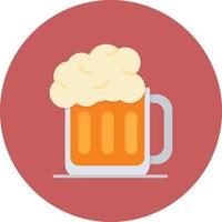 Beer Flat Circle Multicolor vector