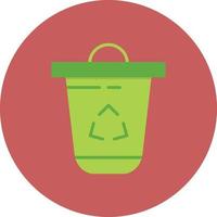 Rubbish Flat Circle Multicolor vector