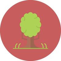 Tree Flat Circle Multicolor vector