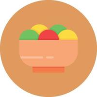 círculo plano sin comida multicolor vector