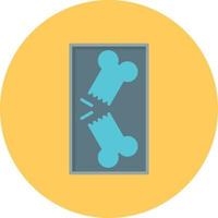 Broken Bone Flat Circle Multicolor vector