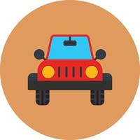 Jeep Flat Circle Multicolor vector