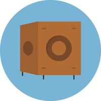 Cajon Flat Circle Multicolor vector