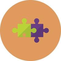 Puzzle Flat Circle Multicolor vector