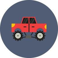 Monster Truck Flat Circle Multicolor vector