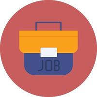 Job Flat Circle Multicolor vector