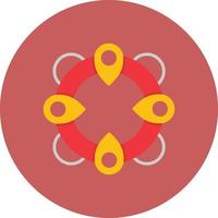 Lifesaver Flat Circle Multicolor vector