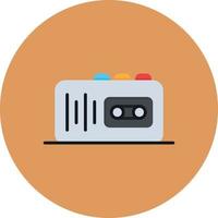 Tape Recorder Flat Circle Multicolor vector