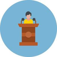 Conference Flat Circle Multicolor vector