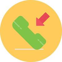 Incoming Call Flat Circle Multicolor vector