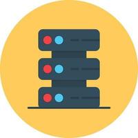 Server Flat Circle Multicolor vector