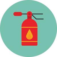 Fire Extinguisher Flat Circle Multicolor vector