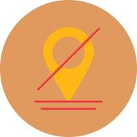 No Gps Flat Circle Multicolor vector