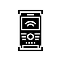 field controller glyph icon vector illustration