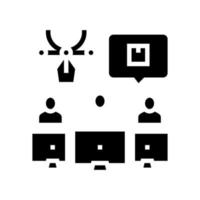 factory creative command glyph icon vector illustration