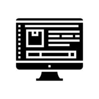 box internet shop glyph icon vector illustration